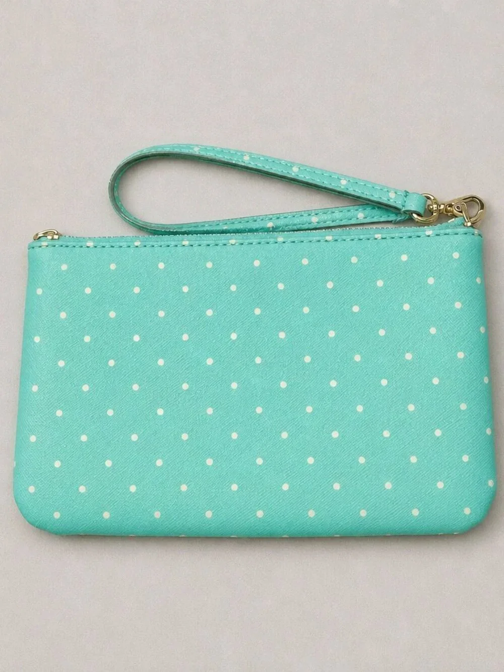 Kate Spade Wristlet Clutch Turquoise Polka Dot